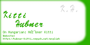 kitti hubner business card
